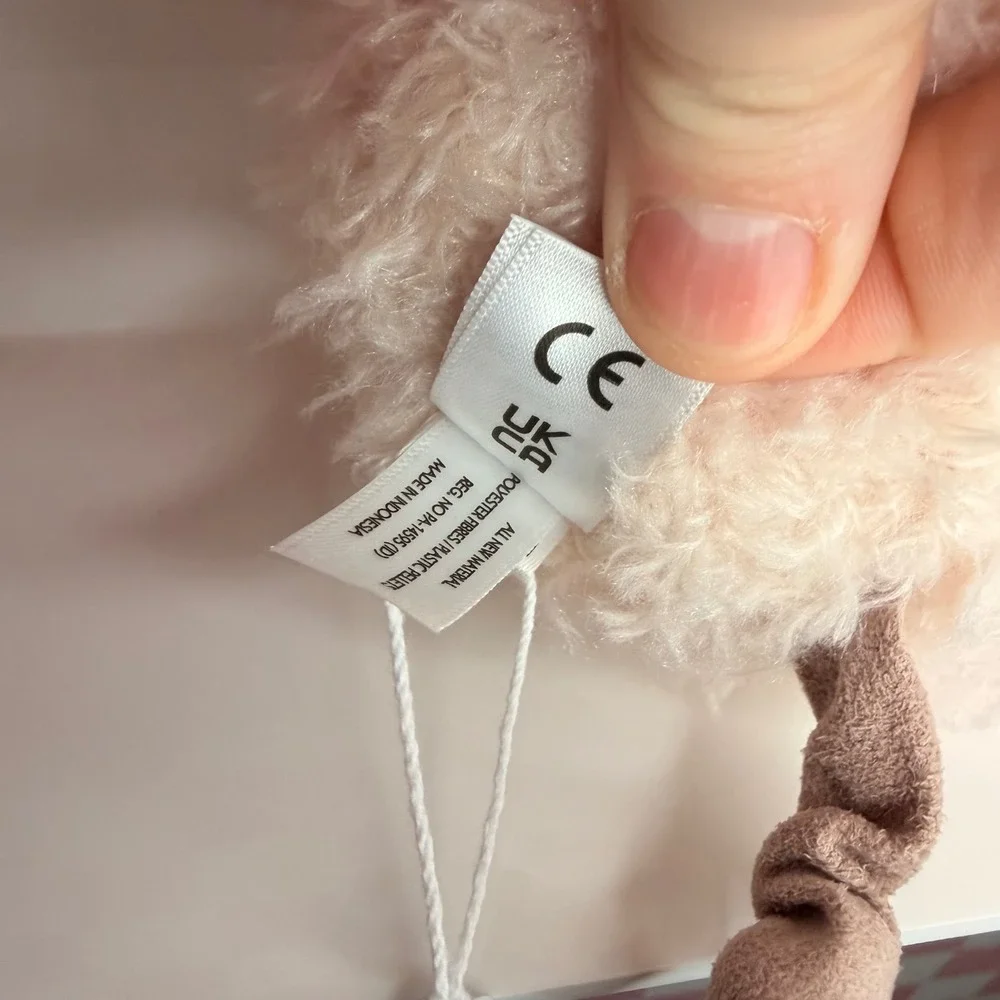 Jellycat Curvy Pig Plush Pink Curly‎ Fur Stuffed Animal Toy New With Tags - Picture 11 of 12